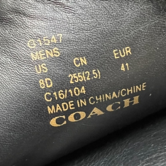 Coach‎ Bleecker Cap Toe Black Boots Men\'s 8D main image 15